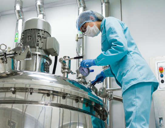 Chemical worker and machinery